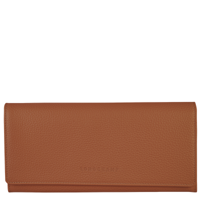 Lange Geldbörse mit Überschlag Le Foulonné , Leder - Caramel