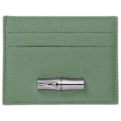 Le Roseau Card holder , Oregano - Leather