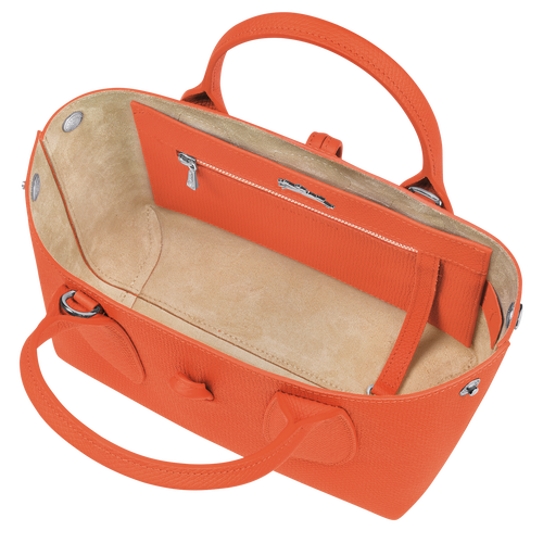 Sac cuir orange clearance longchamp