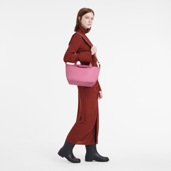 Le Pliage Xtra Tas met handgreep aan de bovenkant S , Roze - Leder