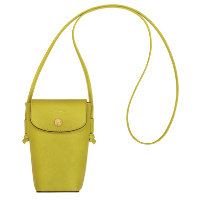 Épure Funda de teléfono con cordón de piel , Cuero - Verde Kiwi