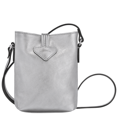 Le Roseau XS Crossbody bag , Silver - Leather - View 4 of  5