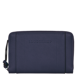 Longchamp 3D Portemonnee , Bosbessenblauw - Leder