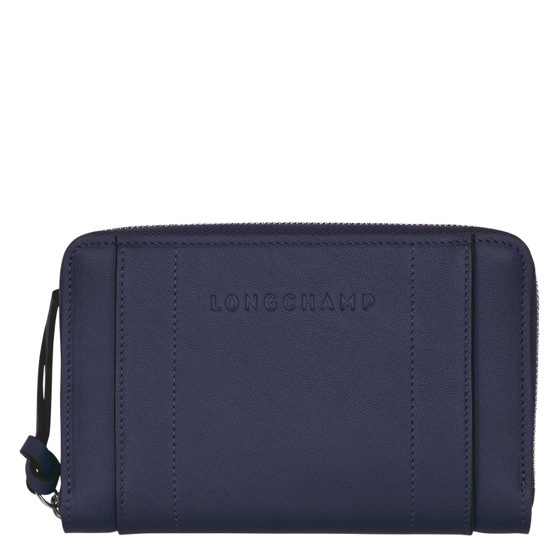 Portafoglio Longchamp 3D , Pelle - Mirtillo  - View 1 of  2