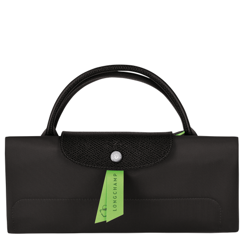 Le Pliage Green M Travel bag , Black - Recycled canvas - View 6 of  6