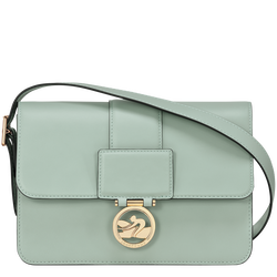 Sac bandoulière M Box-Trot , Cuir - Vert de Gris