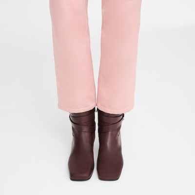 Stiefeletten mit Absatz La Cavalière , Leder - Mokka