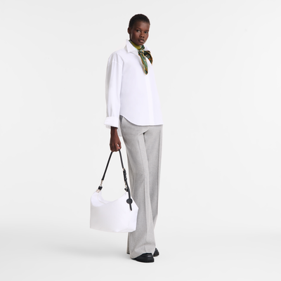 Sac porté épaule M Le Slouchy , Toile - Blanc
