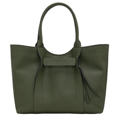 Sac port&eacute; &eacute;paule L Longchamp 3D , Cuir - Kaki