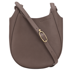 Carteira a tiracolo S Le Foulonn&eacute; , Pele - Castanho-acinzentado