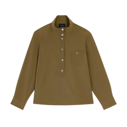 Top , Olive - Technical poplin