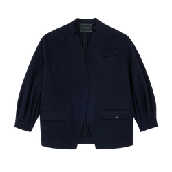 Jacket , Navy - Wool broadcloth