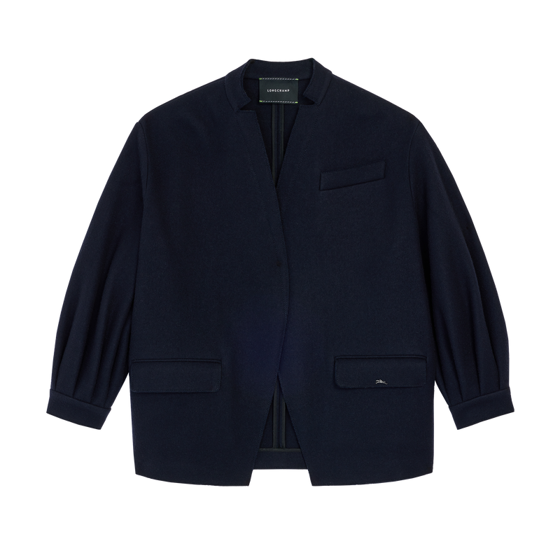 Chaqueta , Pa&ntilde;o de lana - Azul Marino  - Vista 1 de 1