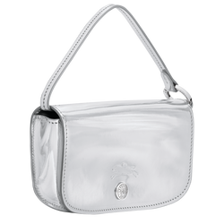 Le Roseau Eyewear case , Silver - Leather