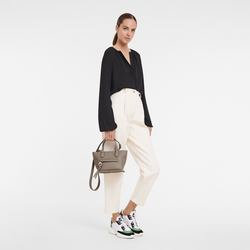 Mailbox S Handbag , Taupe - Leather