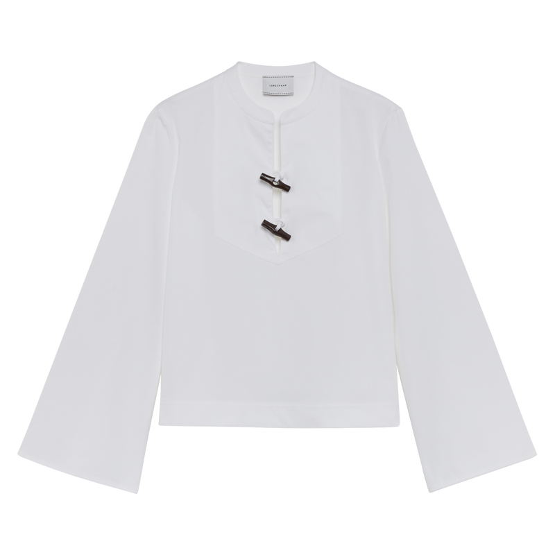 シャツ , ホワイト - ポプリン  - ビュー 2: 2