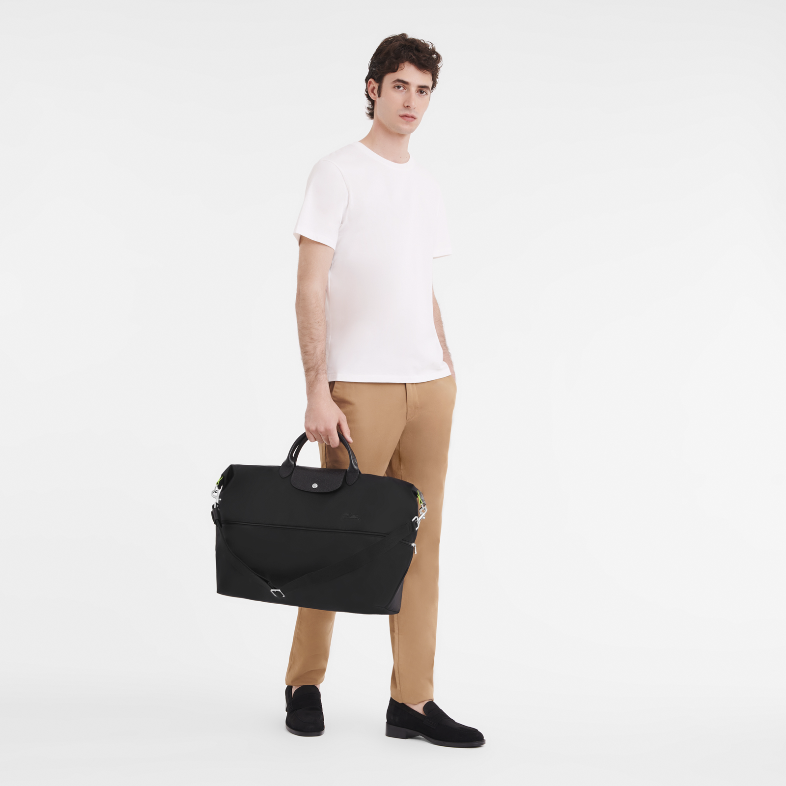 Le Pliage Green Bolsa de viaje ampliable, Negro