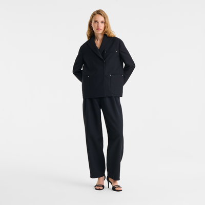 Veste , Cr&ecirc;pe - Noir