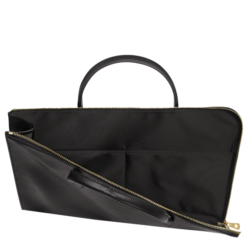 Le Foulonn&eacute; S Briefcase , Black - Leather  - View 5 of  5