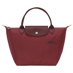 Le Pliage Green S Handbag , Pomegranate - Recycled canvas