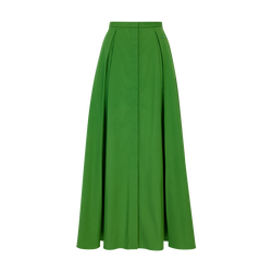 Midi skirt , Matcha - Cotton poplin