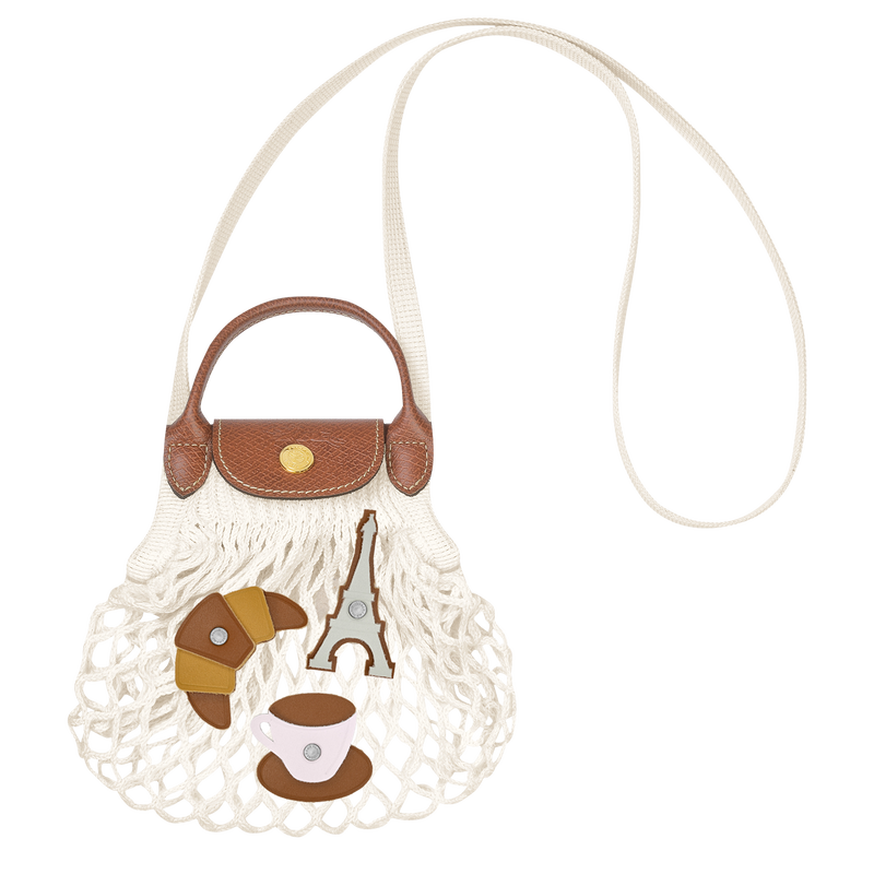 Le Pliage Filet XS Mesh bag , Ecru - Canvas  - View 5 of  6