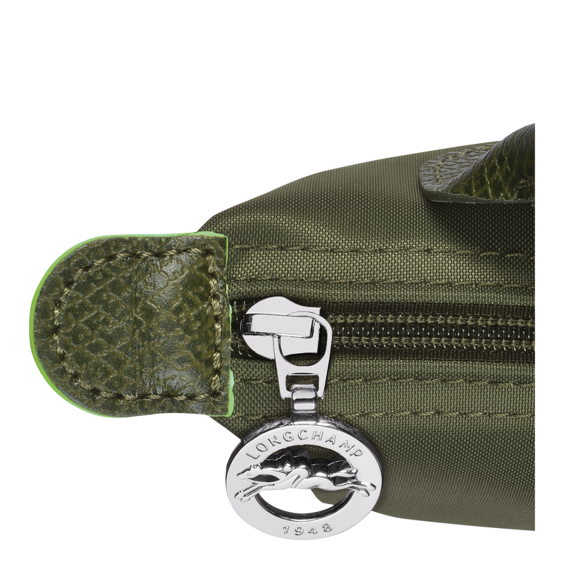 Le Pliage Green Pouch with handle , Forest - Recycled canvas  - View 6 of  6