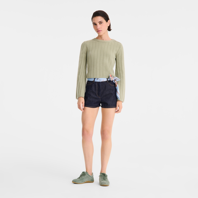 Sweater , Almond Green - Knit