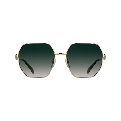 Sunglasses , Gold/Gradient green pink - OTHER