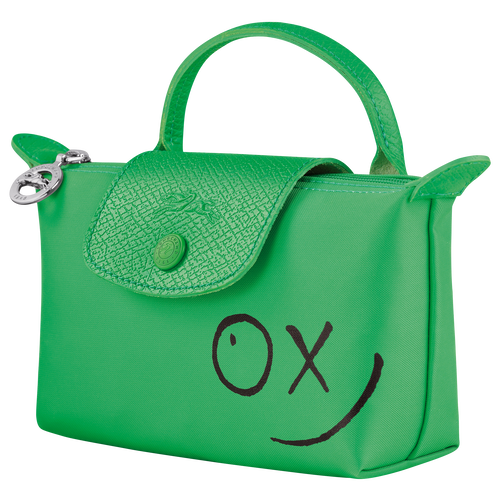Longchamp x André Pouch with handle, Green