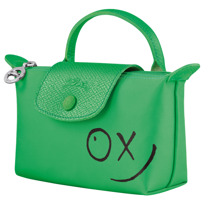 Longchamp x André Pouch with handle, Green