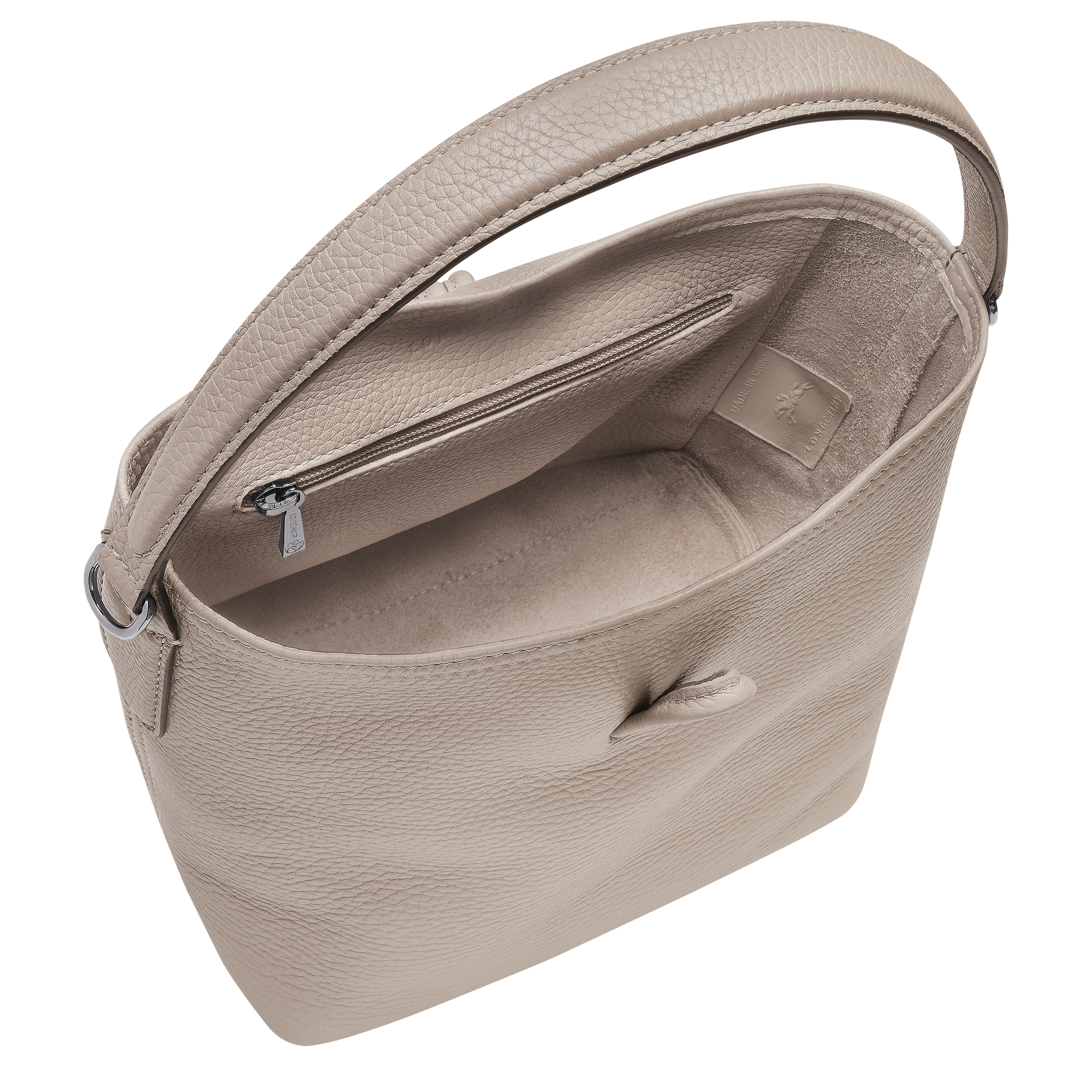 Longchamp, Bags, Longchamp Roseau Bucket Bag Xs Beige