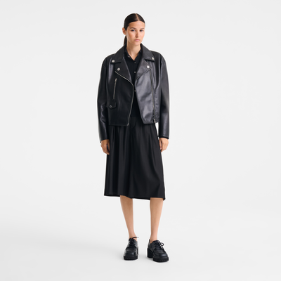 Veste , Cuir - Noir