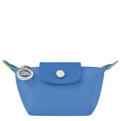 Le Pliage Green Coin purse , Cornflower - Recycled canvas
