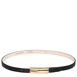 Le Roseau Ladies' belt , Black - Leather