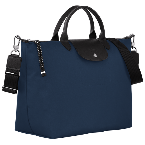Borsa con manico XL Le Pliage Energy , Tela riciclata - Marine - View 2 of  4