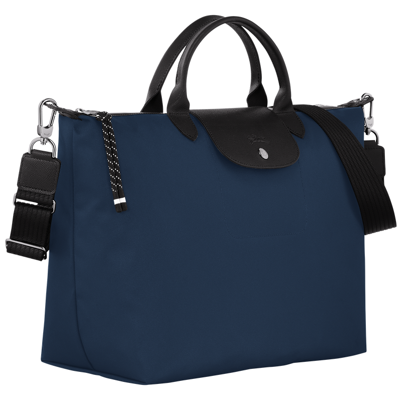 Borsa con manico XL Le Pliage Energy , Tela riciclata - Marine  - View 2 of  4