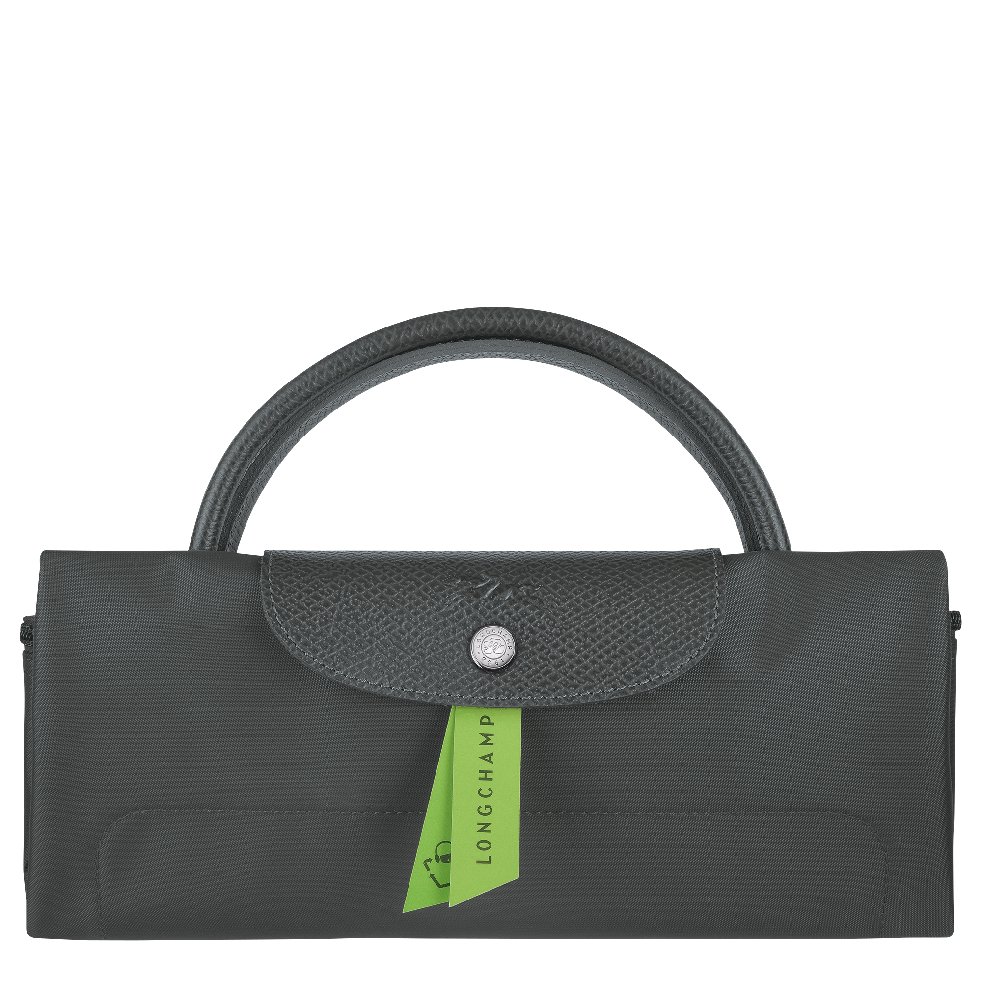 Le Pliage Green S Handbag Graphite - Recycled canvas (L1621919P66)