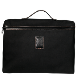 Boxford S Briefcase , Black - Recycled canvas