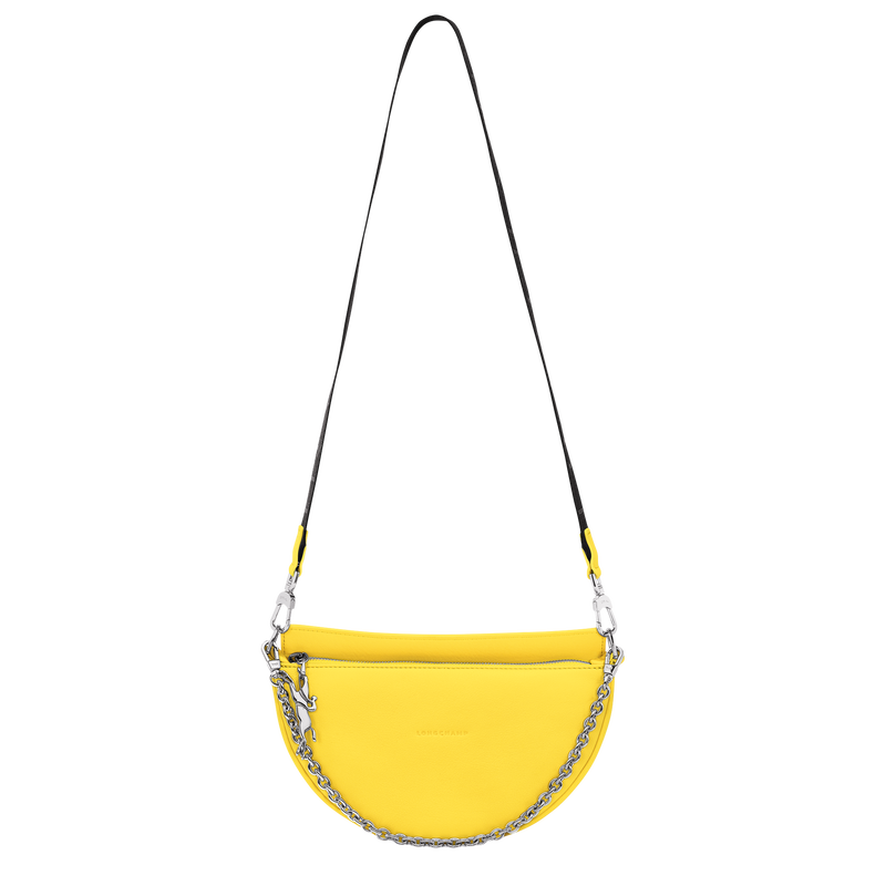 Smile S Crossbody bag , Yellow - Leather  - View 5 of 7