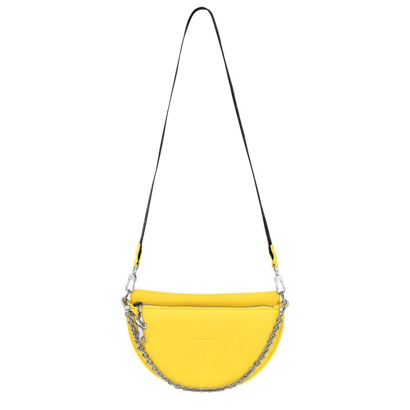 Smile S Crossbody bag , Yellow - Leather  - View 5 of  7