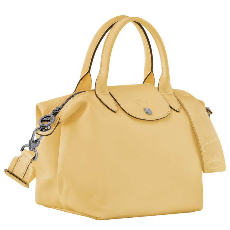 Longchamp yellow sales leather bag