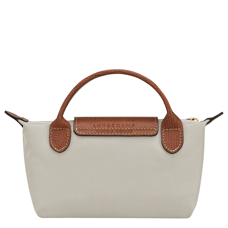 Pochette con manico Le Pliage Original , Tela riciclata - Grigio Verde  - View 4 of  6