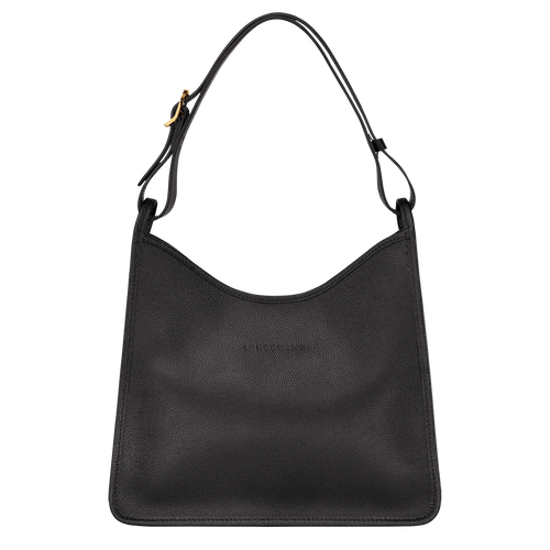 LONGCHAMP LE FOULONNE LEATHER HOBO BAG BLACK SILVER WRAPPED SOLD OUT BNWT  $545