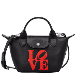 Longchamp x Robert Indiana XS Handbag , Black - Leather