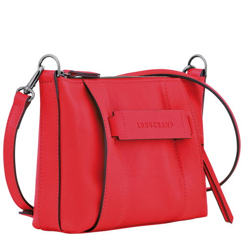 Longchamp 3D 斜背袋 S , 紅色 - 皮革 - 查看 3 4