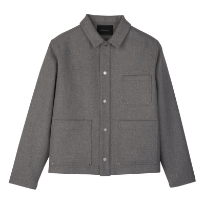 Jacke , Flanell - Grau