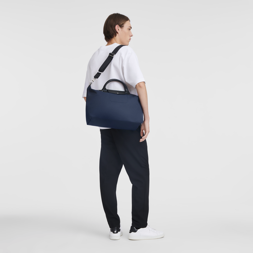 Le Pliage Energy XL Handbag , Navy - Recycled canvas - View 2 of  5