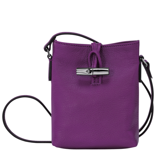 Sac bandoulière XS Le Roseau , Cuir - Violette - Vue 1 de 5