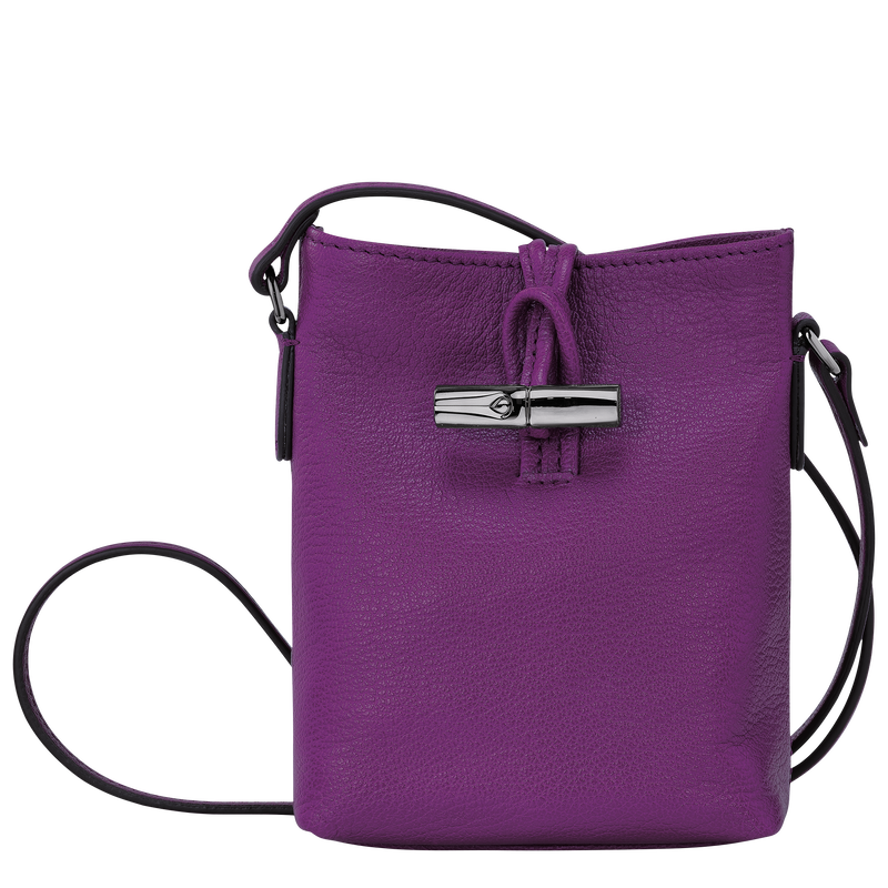 Roseau 系列 斜背袋 XS , 紫色 - 皮革  - 查看 1 5